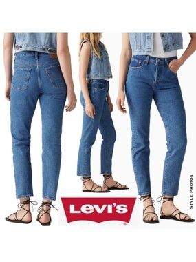 LEVI’S 501 Original Cropped Straight Leg Jeans Athens Noon (W24 L28)